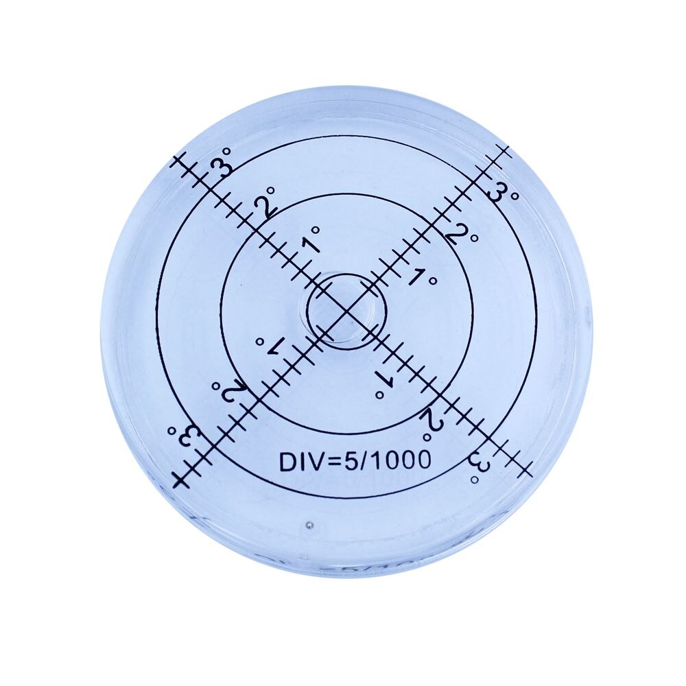Haccury 66*10 mmhøj nøjagtighed hældningsmåler rundt vaterpas plast cirkulært vandret instrument konstruktionsmaskiner niveau: Hvid