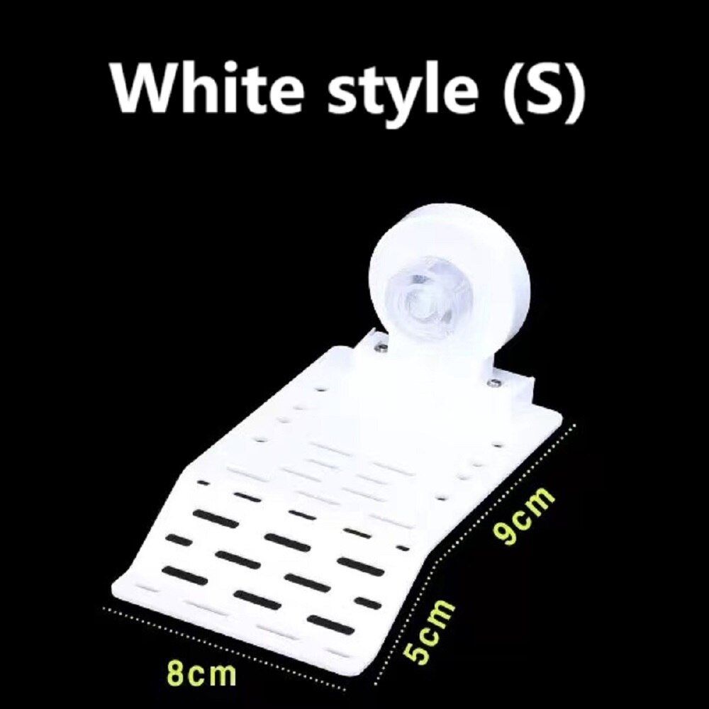 Small Turtle Basking Platform Reptile Ladder Rest Platform Fish Tank Museum Turtle Dock Small Reptile Floating Decoration: S white