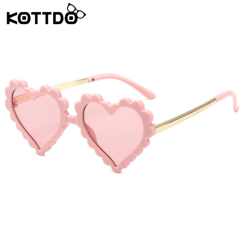 Kottdo hjerte låve solbriller låve plast søte solbriller til jenter takrenne gradient solbriller  uv400 gafas