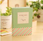 Cuaderno de notas de tapa dura Kawaii, libreta de correos con bolígrafo, diario con notas adhesivas, suministros escolares de oficina: Green