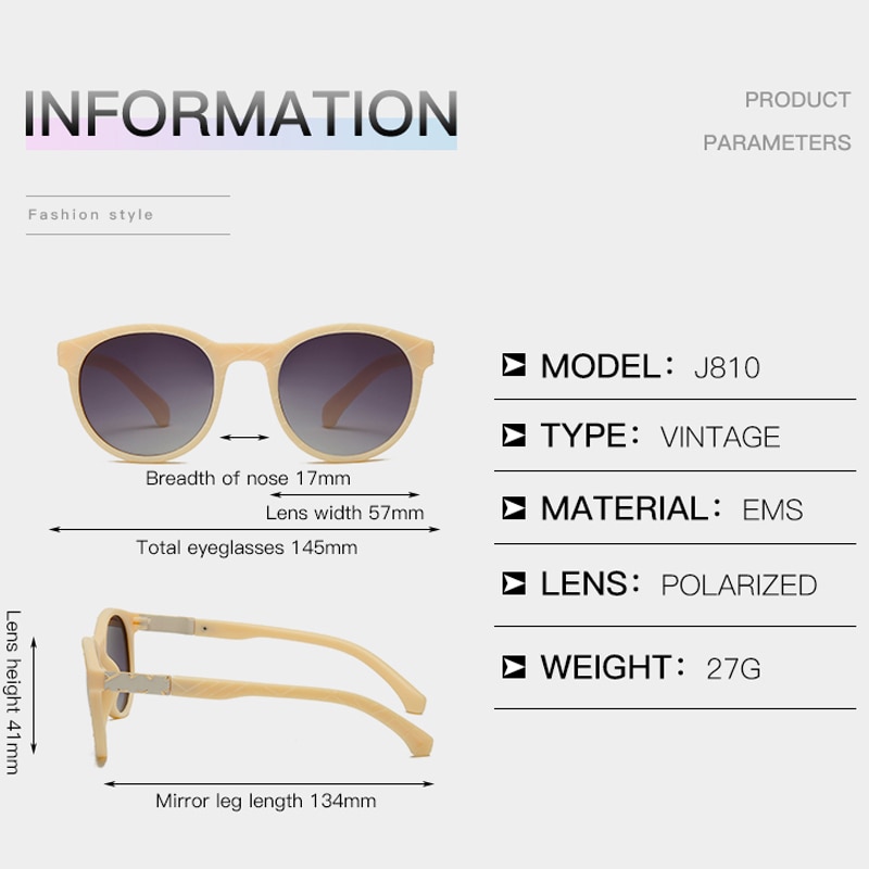 Gafas de sol Polaroid Tr90 redondas y flexibles, lentes de sol cuadradas de goma para conducir, gafas de pesca, famosa, anteojos de sol polarizados para hombre y mujer
