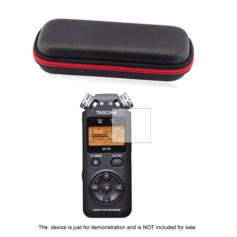 Draagbare Harde Eva Storage Case Bag + Lcd Screen Protector Shield Film Voor Tascam DR-05X Dr-05 Recorder Accessoires