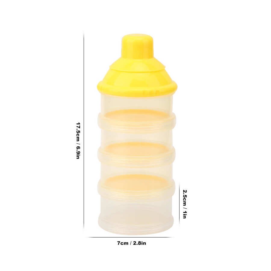 Baby Milk Powder Dispenser 2pcs 4 Layers Infant Milk Container Infant Four Grid Feeding Food Box Portable Formula Dispenser Box