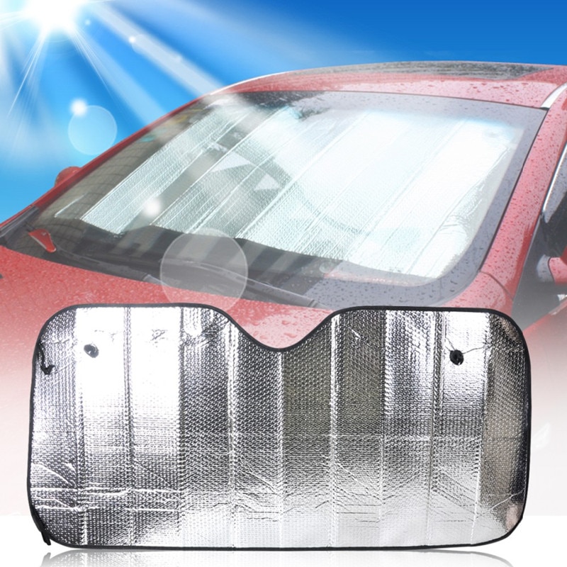 70*137cm Vorder Auto Windschutzscheibe Sonnenblende Schattierungen Schild Faltbare Hinten Fenster Sonnenschutz Aluminium Folie Film Abdeckung