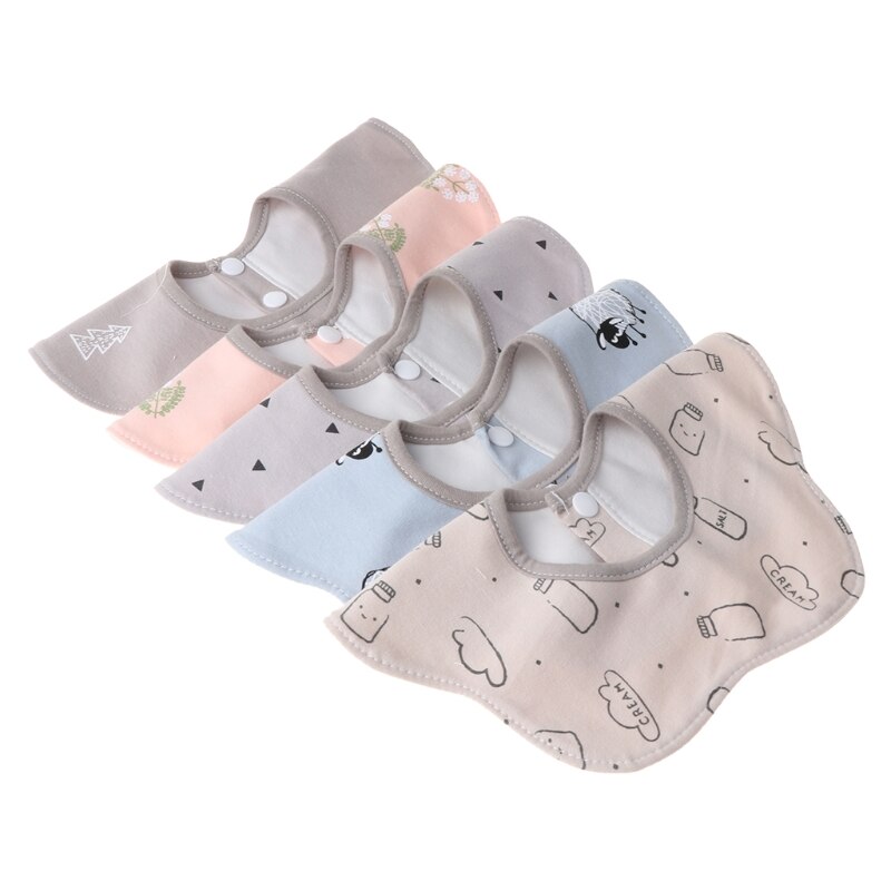 5 teile/satz Neugeborenen Baby Reiner Baumwolle Wasserdicht Blume Lätzchen Fütterung rülpsen Tücher H055