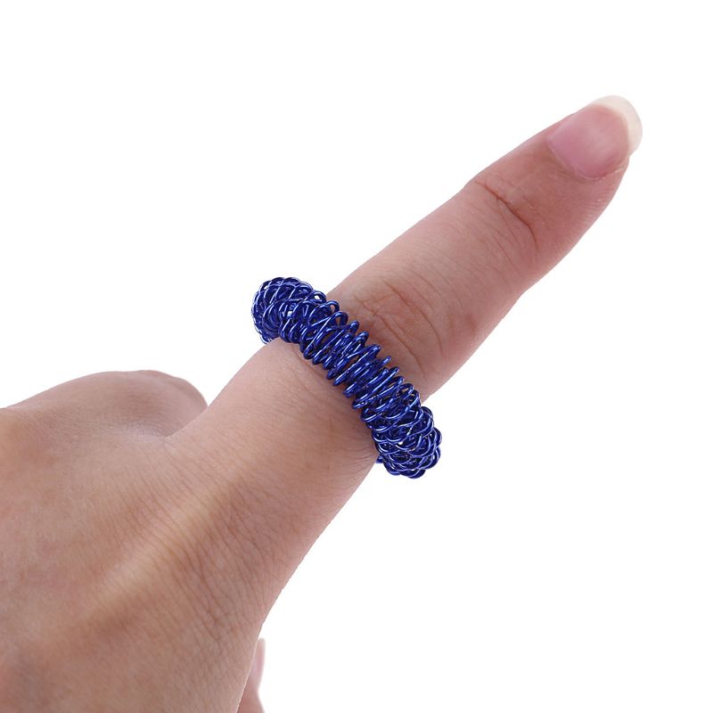 12PCS Spiky Sensory Finger Acupressure Ring Fidget Toy For Kids Adults Silent Stress Relief Massager Helps With Focus ADHD Autis