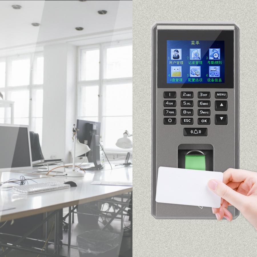 2.4in TFT Time Attendance Machine Fingerprint Card Password Door Access Control System Time Attendance