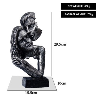 Escultura de Arte Moderno, esculturas decorativas modernas para decoración de casa, arte moderno, decoración del hogar, esculturas de mano, estatuas abstractas: Couple models B