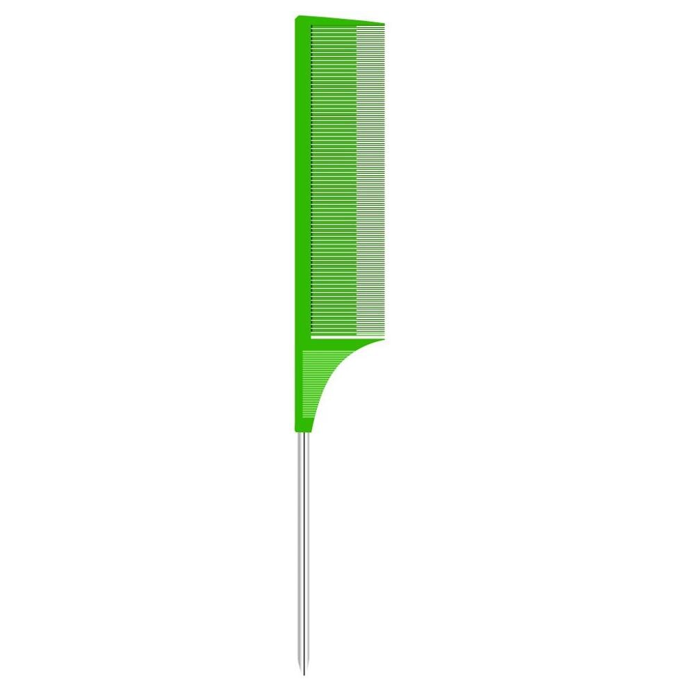 Enkelriktad vävning highlighting foliering hår kam highlight salong hår kammar hårklippning trimmer borstar: En grön