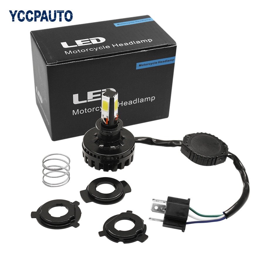 Luz Led blanca para faro de motocicleta H6 H4, Ba20d DC12v, bombillas para faro delantero de moto, luz alta y baja de 24W, 3000LM, novedad