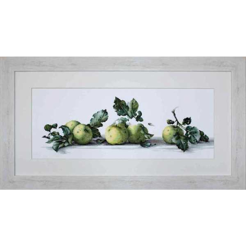 Counted Cross Stitches Kit Still life series Friut of Apple Plant of Pea and Pea flowers Luca-S B2259 Merejka K-82