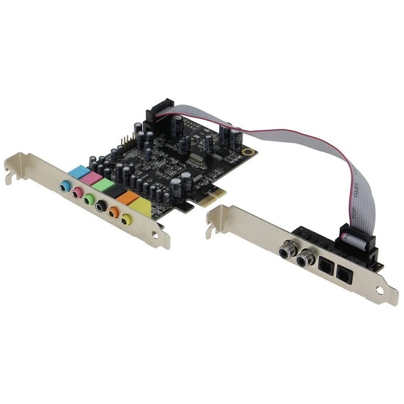 PCIe 7.1 Channel Sound Card CM8828 + CM9882A with SPDIF Bracket PCIe 7.1CH Analog Digital 3D Stereo Extension Card: Default Title