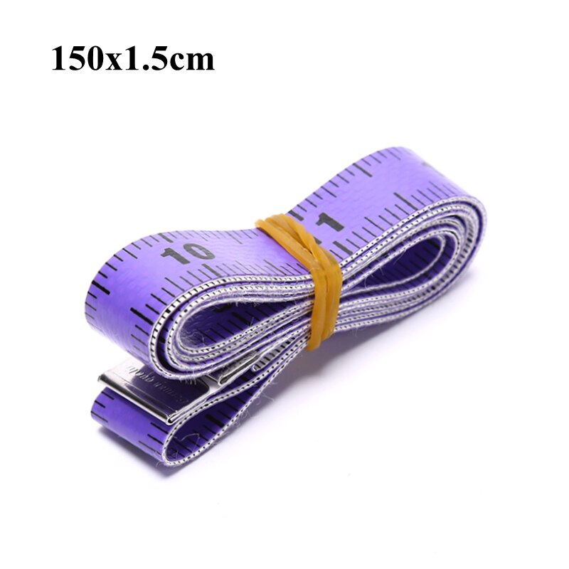 1pc 60in 150cm kroppsmått linjal sömnad skräddare måttband mini mjuk platt linjal centimeter meter sömnad måttband: G2 lila