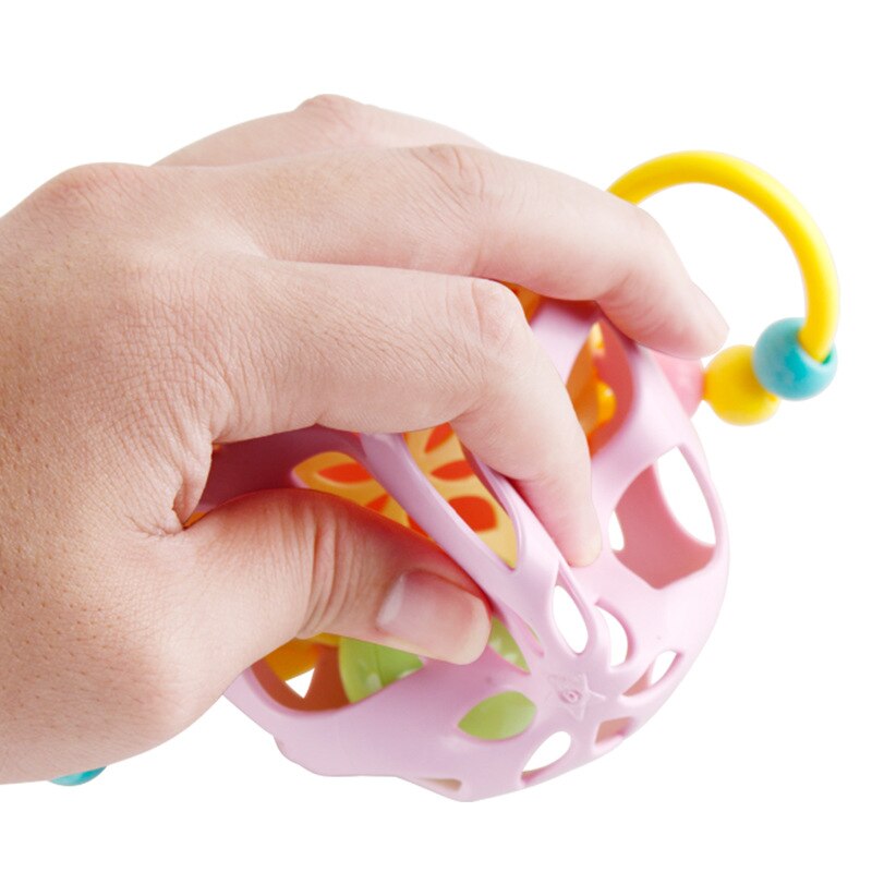 1 pcs Baby Rattles Soft glue DIY Educational Multilateral Rattle Ball With Rattles Baby Hand Catch Ball Toy Teether For Newborn