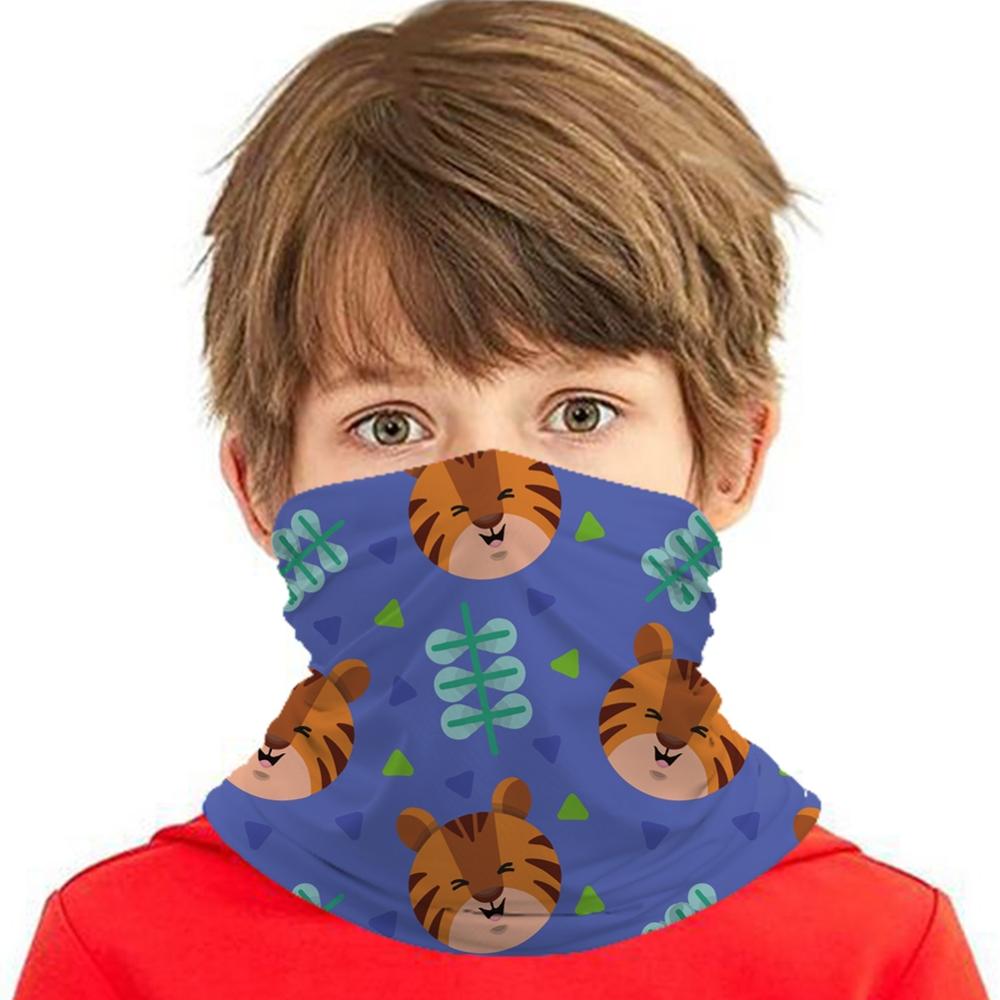Tecknad tiger barn huvud/ansikte/mask hals bandana halsduk dubbel användning magic tub huvudduk cykling sport huvudbonad turban balaclava: D