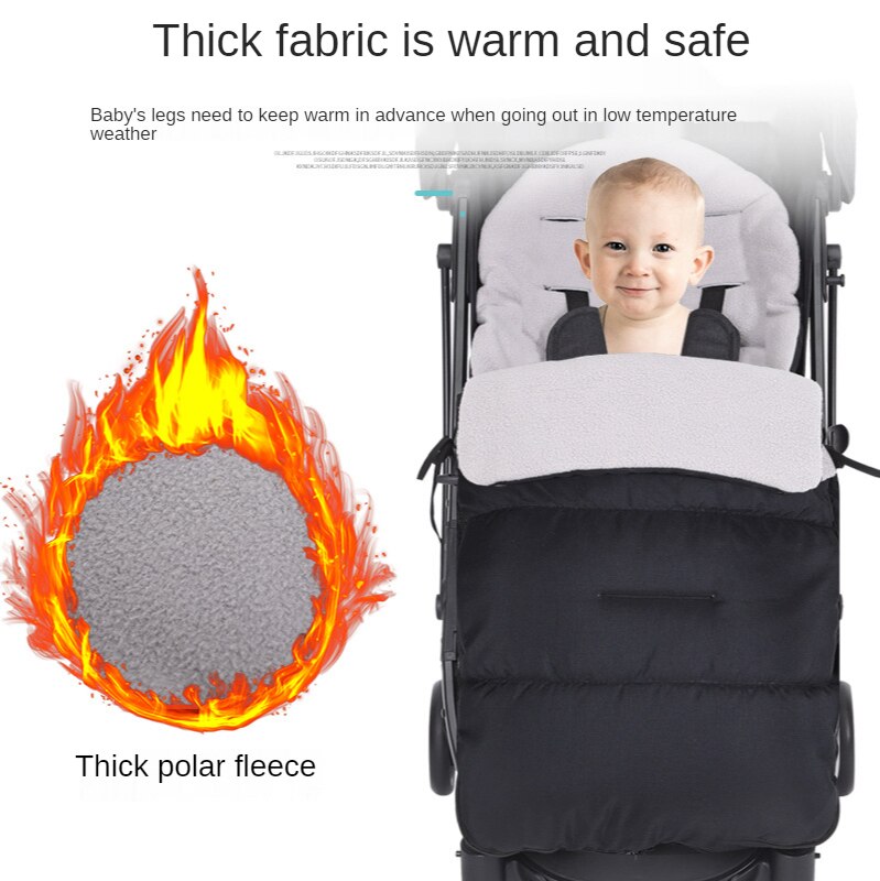 Baby Stroller Warm Foot Cover Children's Quilt Universal Stroller Pad Plus Cotton Thickening Autumn Winter Stroller Accessory