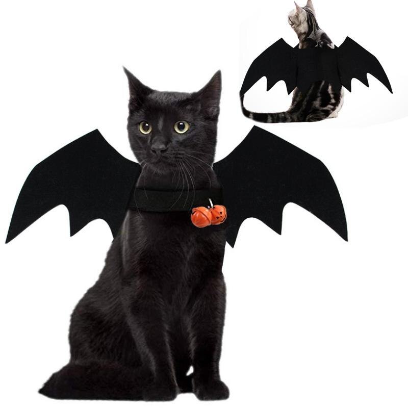 Söpö halloween pienet koirat kissa puku vampyyri pieni lemmikki kissa lepakko siivet halloween kissan siivet asusteet halloween koristeet