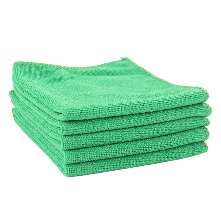 5 pièces 30X30cm Microfibre nettoyage Auto doux chiffon de lavage chiffon essuie-tout doux absorbant chiffon de lavage voiture Auto Care: green