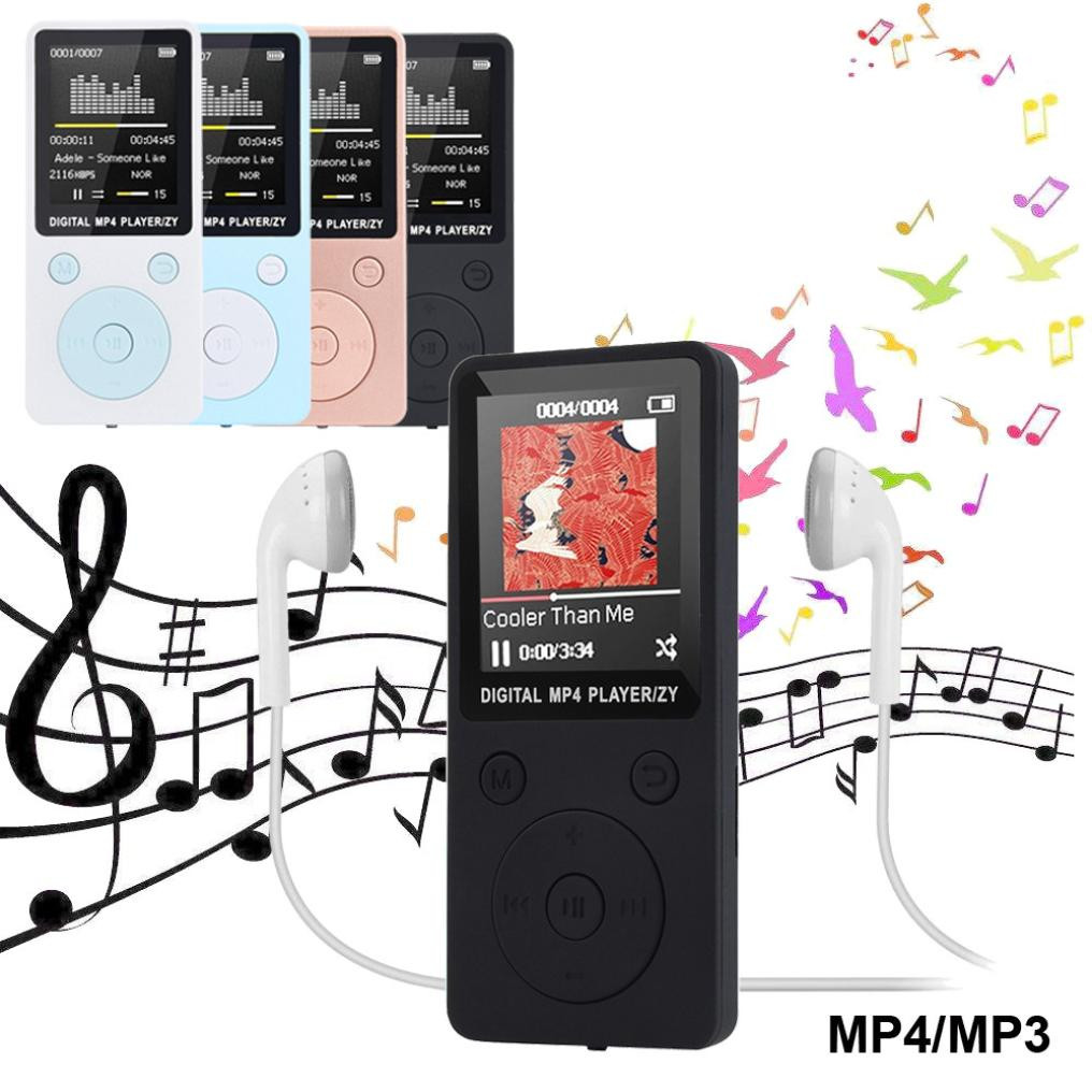 Bærbar  mp3/mp4 tabsfri lydmusikafspiller fm-optager understøttelse af 32g hukommelseskort #t2