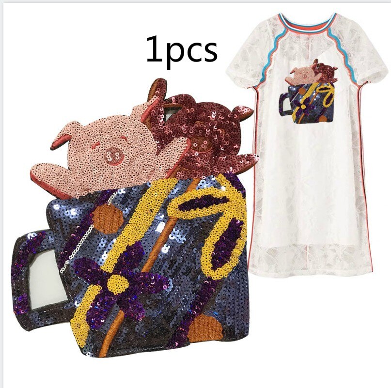 Søde pletter små dyr tøj maleri diy pige diy håndlavet t-shirt og denim jakke udskrivning: A -1 stk