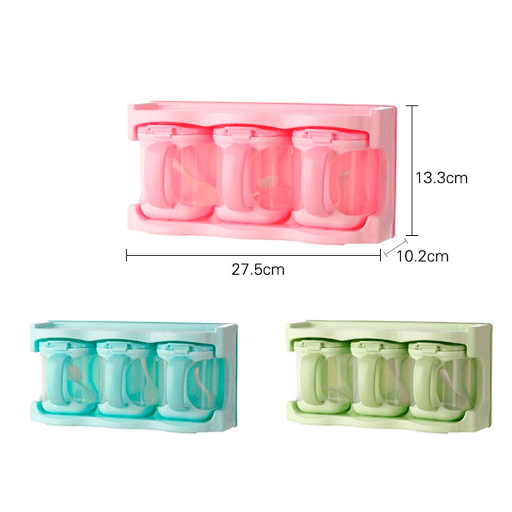 Boîte d'assaisonnement avec cuillères, récipients de cuisine, condiments, pots à épices en plastique, distributeur pour sel sucre Cruet NW