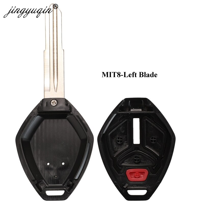 jingyuqin Remote Key Shell Case Fob For Mitsubishi Lancer Outlander Endeavor Galant MIT11R Blade 3 /4 Buttons Car Key Style