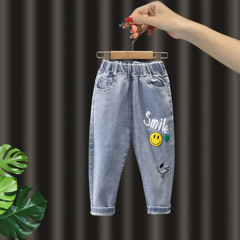 Pantalones vaqueros elásticos para bebés y niños de 2 a 6 años, ropa de primavera y otoño: 2T--height 90cm