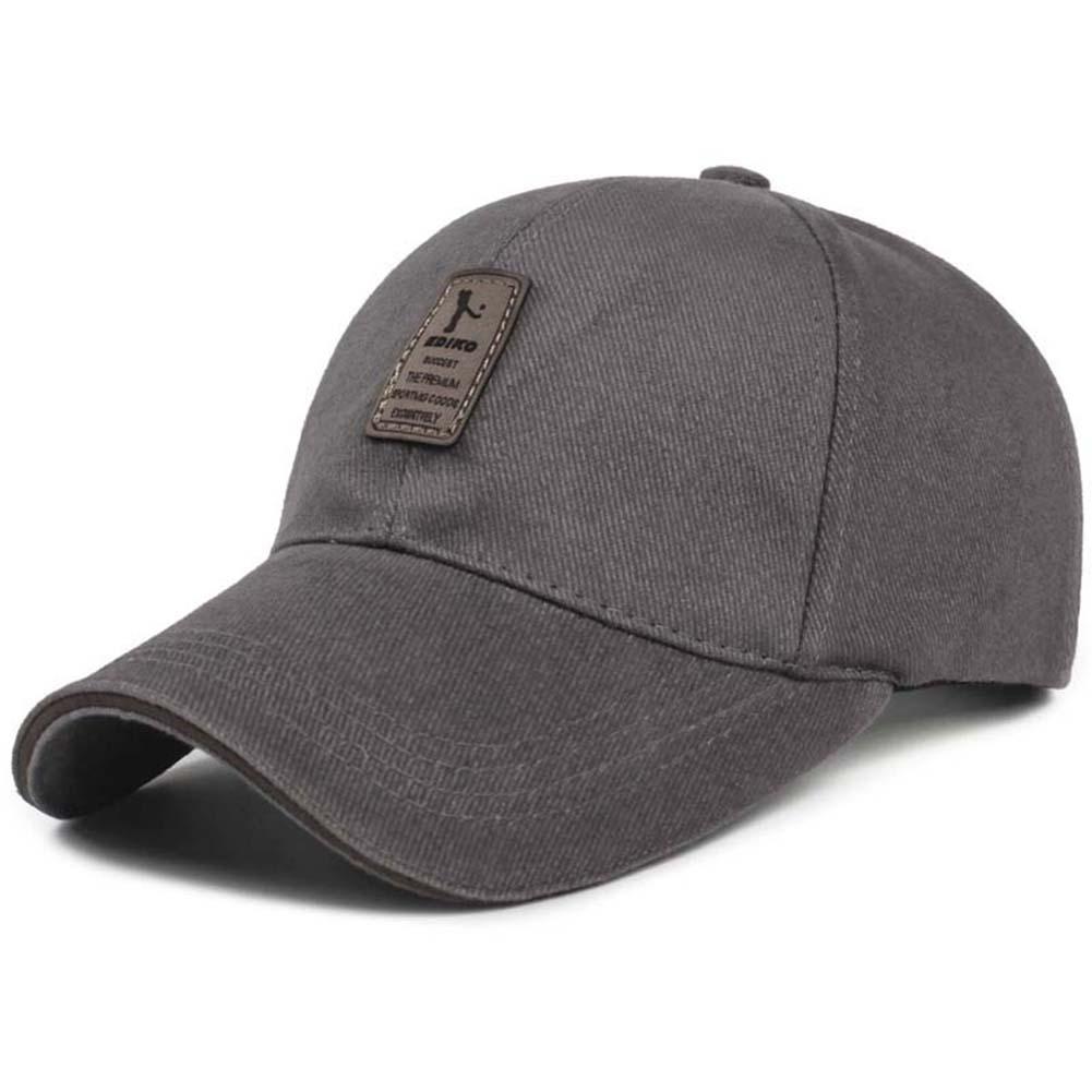 Sports Men Women Beach Cap Summer Plain Curved Outdoor Sun Block Baseball Cap Adjustable Hat: Gray