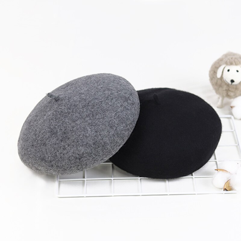 Béret de peintre en laine, chapeau tricoté, rétro, chapeau d'hiver pour femmes, chapeau Sherlock Holmes, décontracté