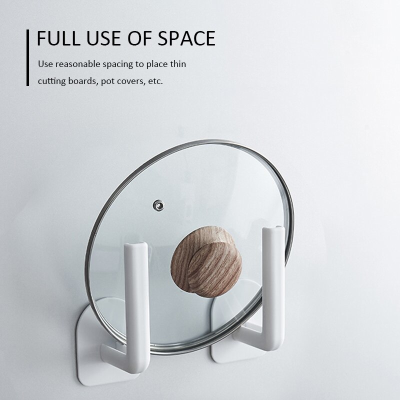 2Pcs Naadloze Stickers Opbergrek Huishouden Rack Wall Mount Organizer Holder Hook Punch-Gratis Keuken Badkamer Woonaccessoires