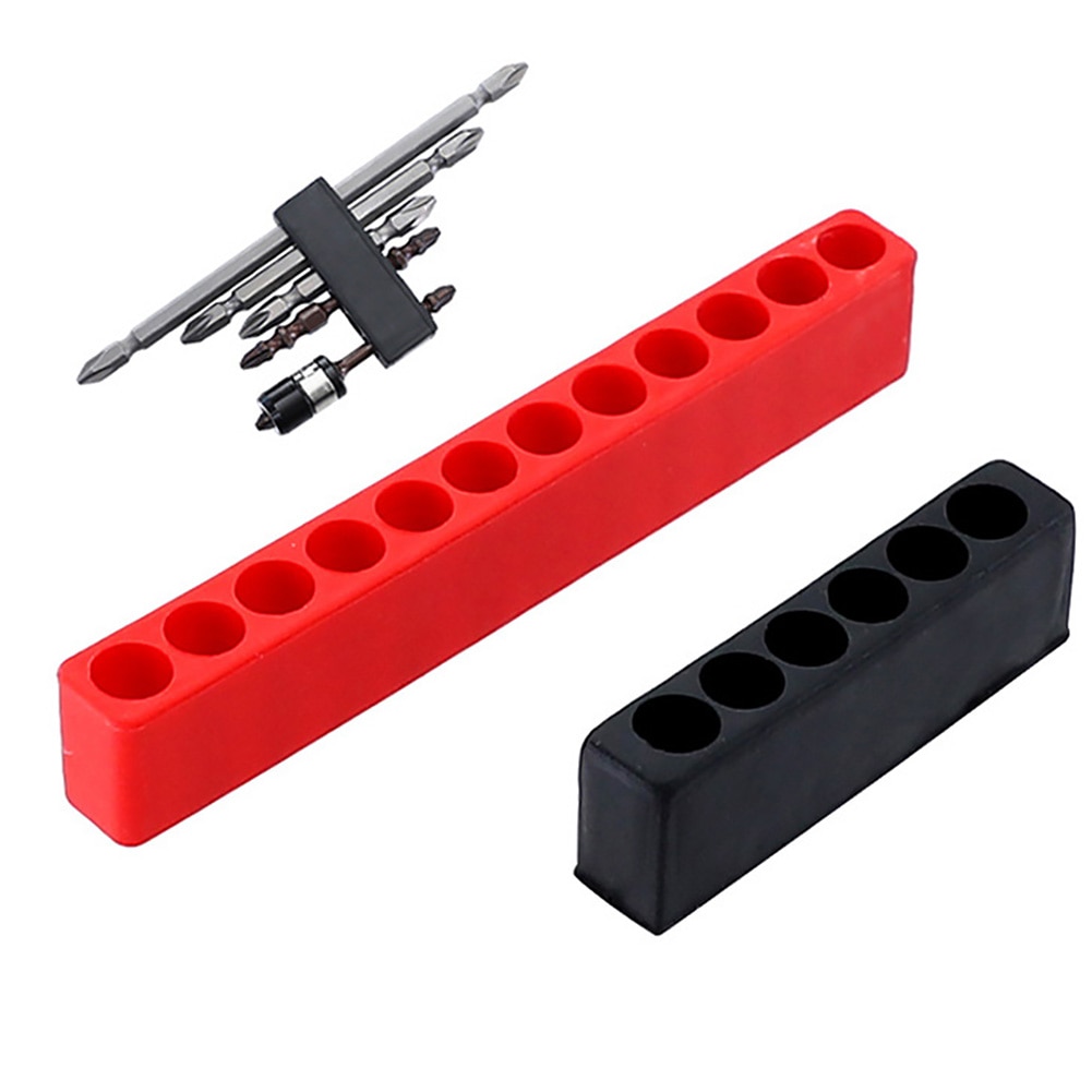 5Pcs Screw Bits Plastic Organizer Multipurpose Hex Shank Tool Box Space Saving Screwdriver Storage Deck Home Durable Case