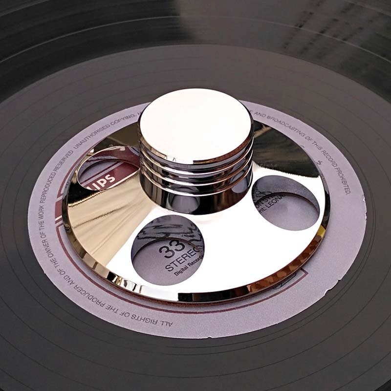 LP Vinyl Turntables Metal Disc Stabilizer Record Weight/Clamp Vinyl Record Turntable Vibration Balanced Gold and Silver T0897