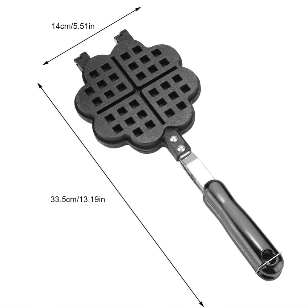 Non-Stick Waffles Maker Machine Kitchen Waffle Baking Mold Gas Pan Bubble Egg Cake Oven Breakfast