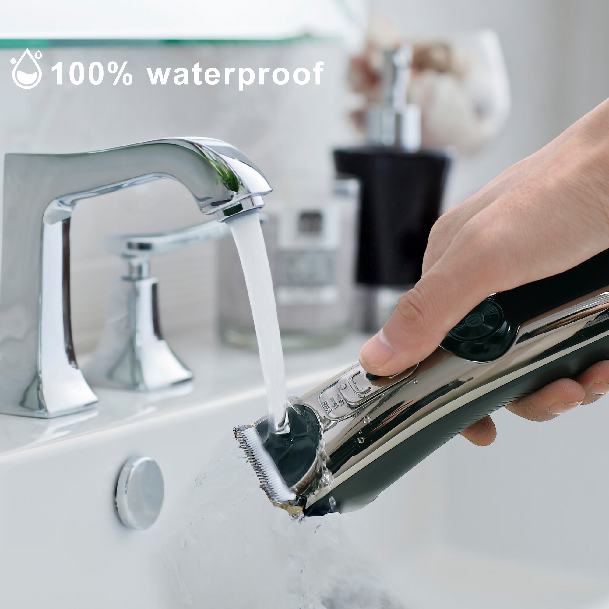 Solimpia Hair Clippers Men  Washable Electric Clipper Adult Hair Machine Grooming Kit With Hairdressing Cape