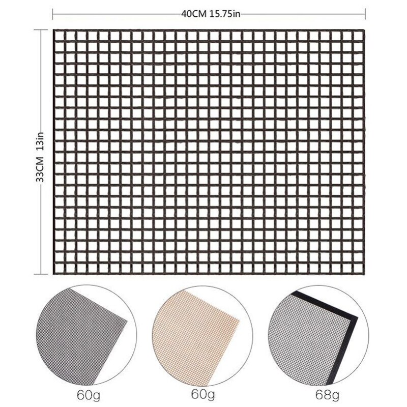 Genanvendelig non-stick cross wire dampende grillstativ bbq grill mesh ovn netto carbon grill: L