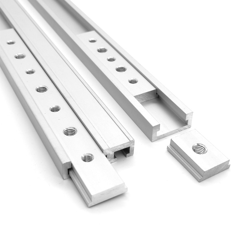 Aluminium  m6 / m8 t- skinne aluminiumslegering glidemøtrik t-møtrik til 30/45 t skinne klemme skrue rille fastgørelsesanordning træbearbejdningsværktøj