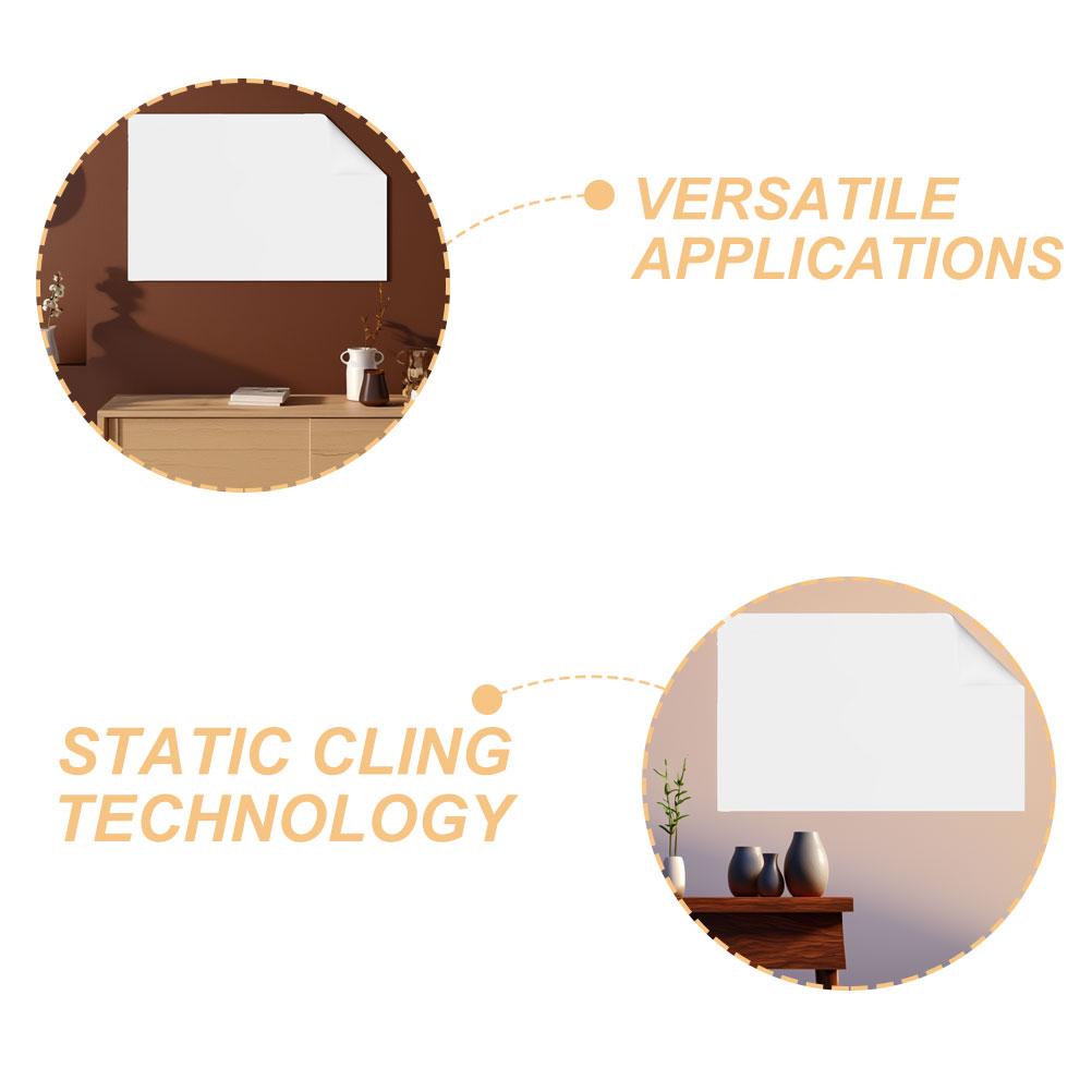 Static Electricity Cling Wall PP Dry Erase Reusable Sticker Roll Adsorption White Board For Wall Small Whiteboard Static Cling