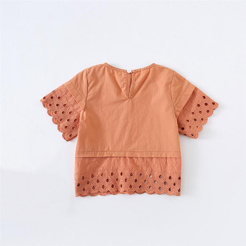 Koreaanse Zomer Peuter Kleding Baby Tee Shirt Leuke Mode Voor Party Meisjes Korte Mouw Blouse Baby Katoenen Tops