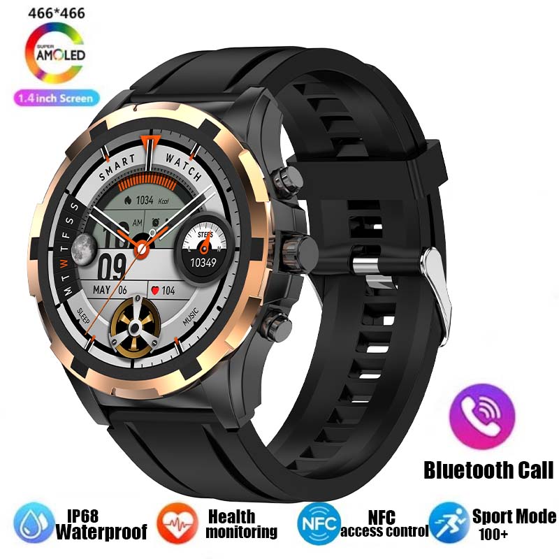Huawei-Xiaomi Smartwatch pour homme, appel Bluetooth, 2024 "AMOLED, écran HD 1.43*466, étanche IP67, batterie, NDavid, , 466: WHITE