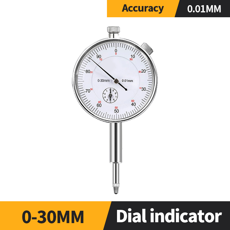 Indicador de Dial de 0-10mm, Base de soporte magnético, soporte magnético para calibre de orificio de Dial, herramientas de medida, indicador de tipo hora, reloj comparador: Rojo