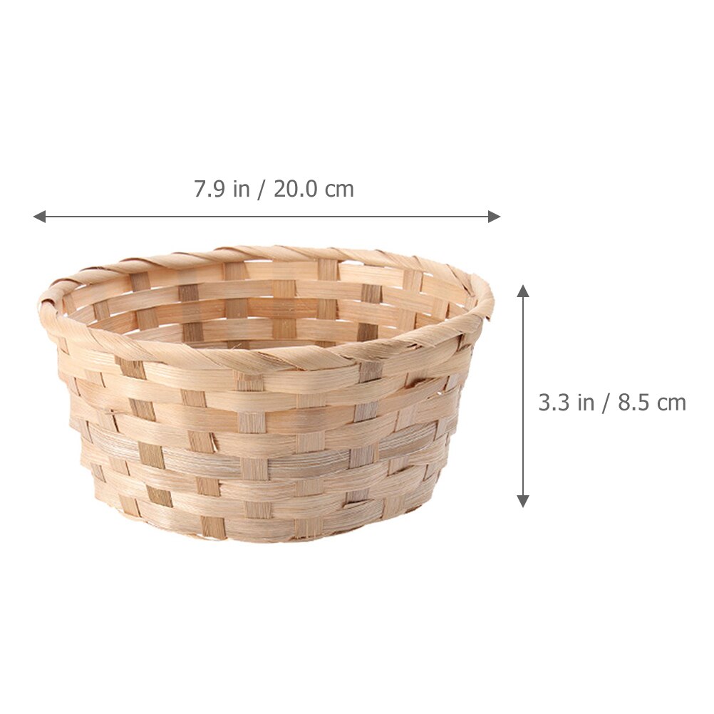 2pcs Storage Basket Durable Elegance Fruits Basket Bamboo Baskets Easter Basket for Festival Easter Home