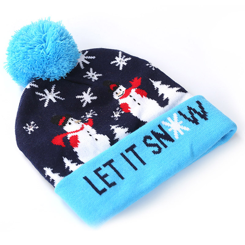 Jul kvinder strikket hat vinteropvarmning beanie hatte kasket med kugle til piger damer udendørs  xd88