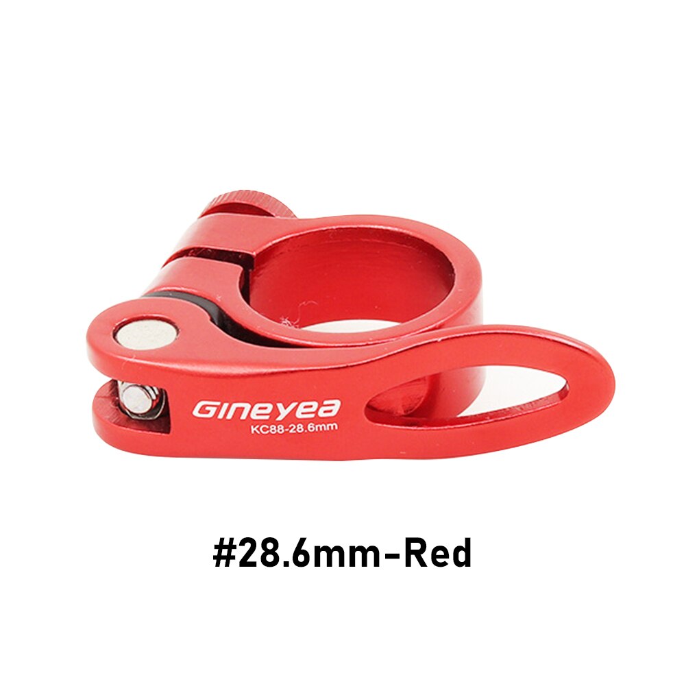 Alloy Bike Seat Clamp Aluminium Quick Release Mountain MTB BMX Road Bike bicycle Seatpost Clamp: 28.6mm-Red
