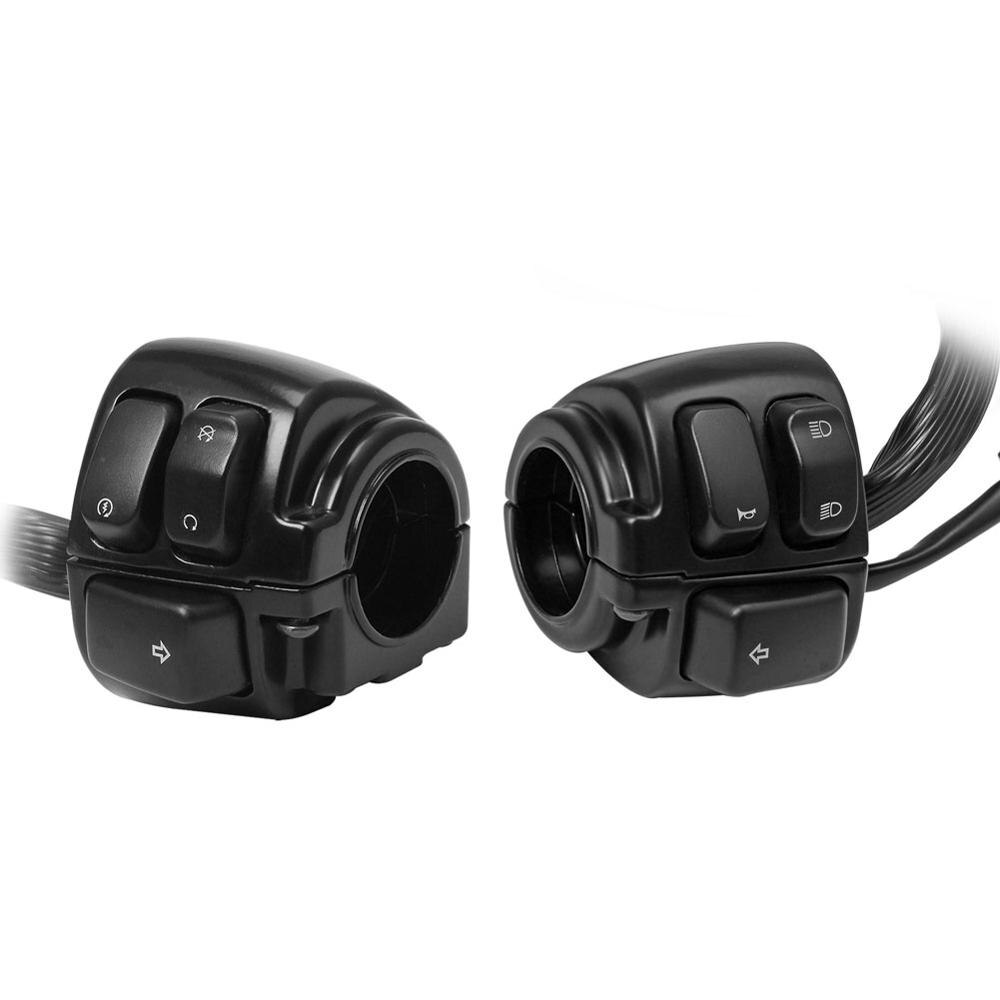 Arnés de cableado para motocicleta Harley XL883 Sportster 883, cubierta de manillar de Control de interruptor de 1 ", color negro