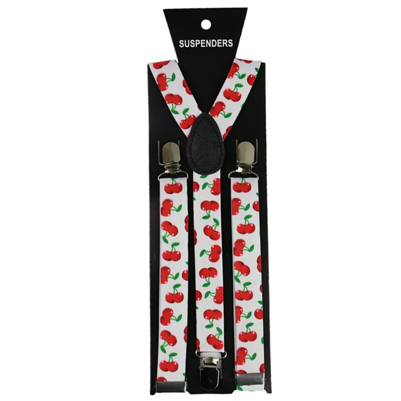 Mote 2.5cm brede bukseseler med blomstertrykk herre dame seler justerbare klips på y-rygg seler elastiske 3 klips seler