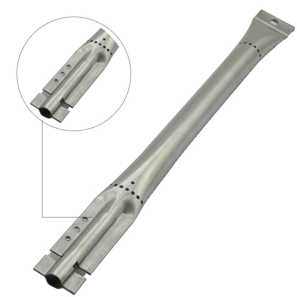 BBQ Parts 15641 Gas Grill Replacement 16.9 Inch Straight Stainless Steel Burner For Charmglow Charbroil 4pack