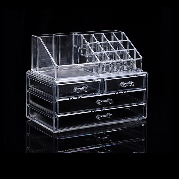 Acryl transparante Make-Up Organizer Opbergdozen Make Up Organizer Voor Cosmetica Borstel Organizer home Storage Drawers type: Box