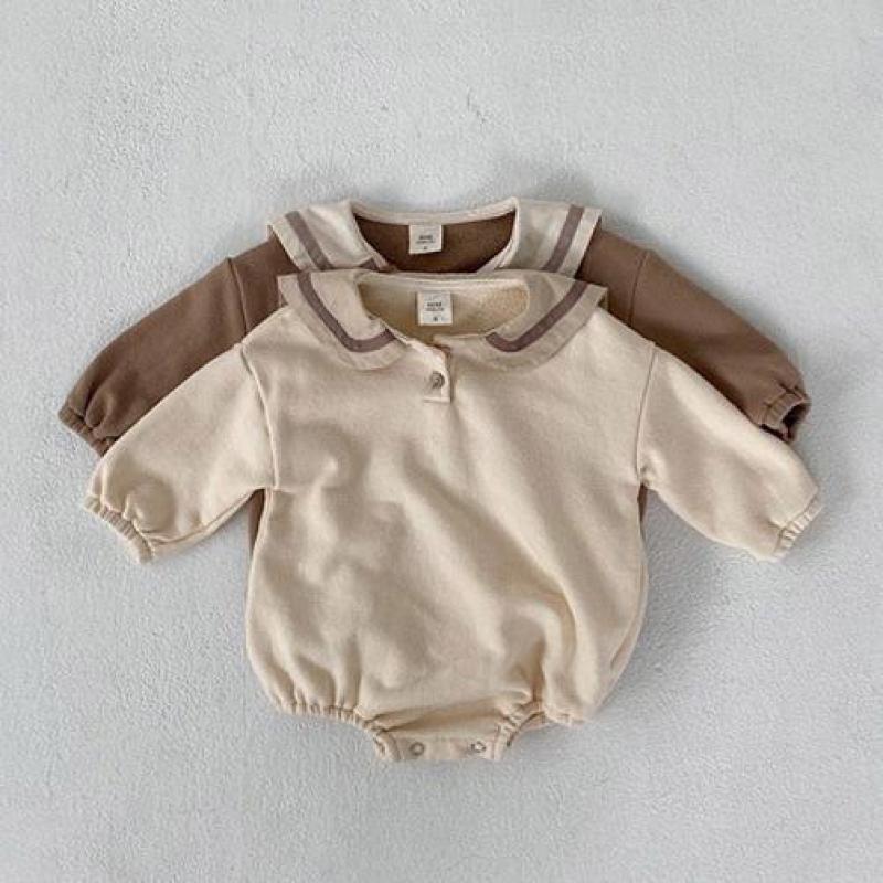 0-24M autunno bambino Abiti marinaio collare bambino ragazza Bodysuits cotone lungo manica infante bambino piccolo ragazzi Jumpsuits