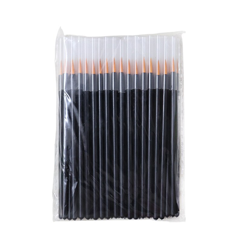 100pcs Disposable Eyeliner Brushes Individual Applicator Superfine Fibre Swab Eye Liner Liquid Wand Eye Liner Brush