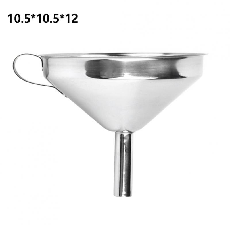 Kitchen Stainless Steel Cone Funnel Filling Funnel Seperatory Oil Beer Coffee Water Flask Soup Thicker Funnel Tools S/M/L
